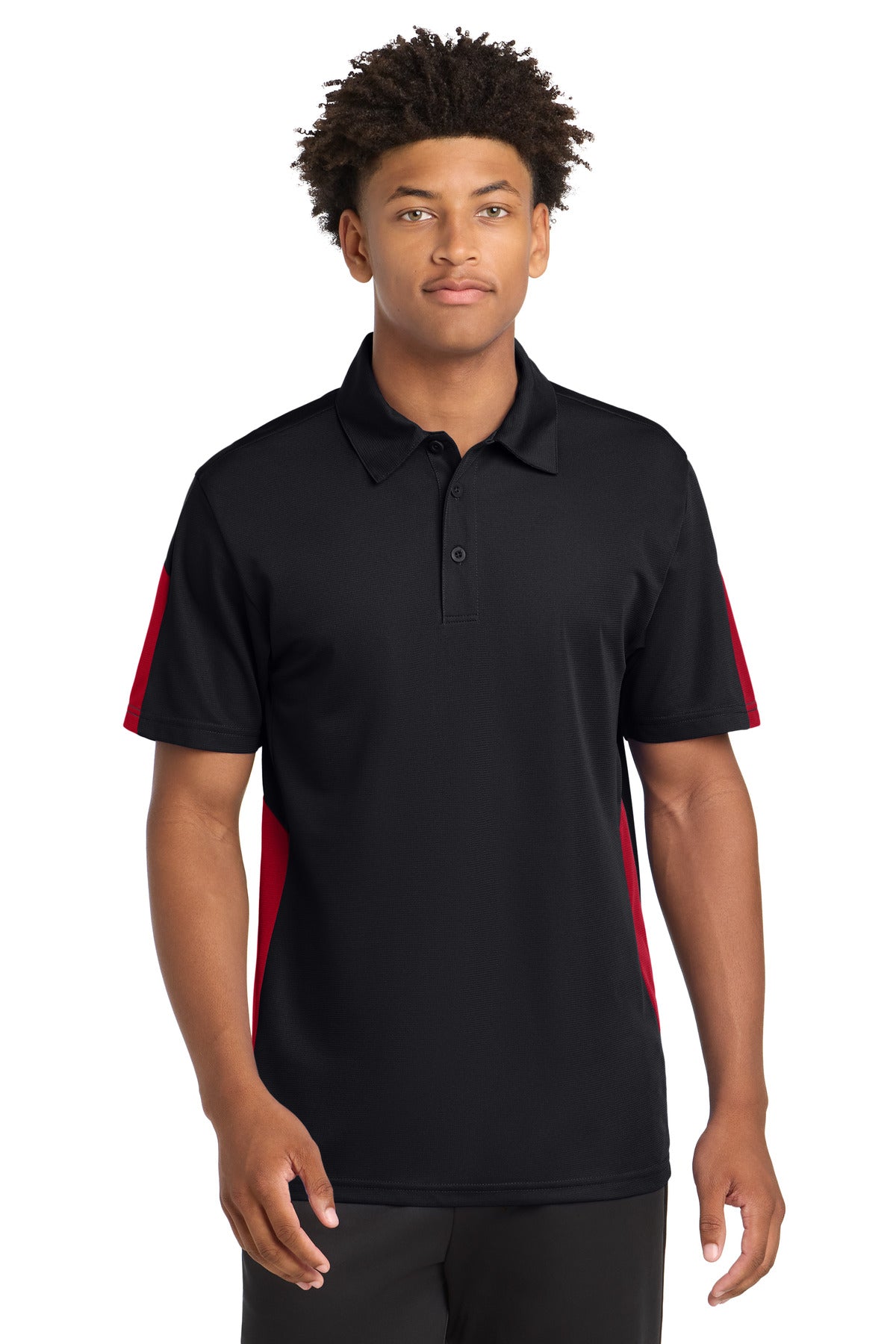 Sport-Tek PosiCharge Active Textured Colorblock Polo. ST695