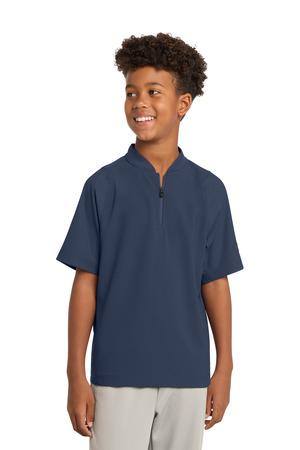 New Era  Youth Cage Short Sleeve 1/4-Zip Jacket. YNEA600