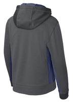 Sport-Tek Youth Sport-Wick Fleece Colorblock Hooded Pullover.  YST235