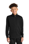 Sport-Tek  Youth Tricot Sleeve Stripe Track Jacket. YST94