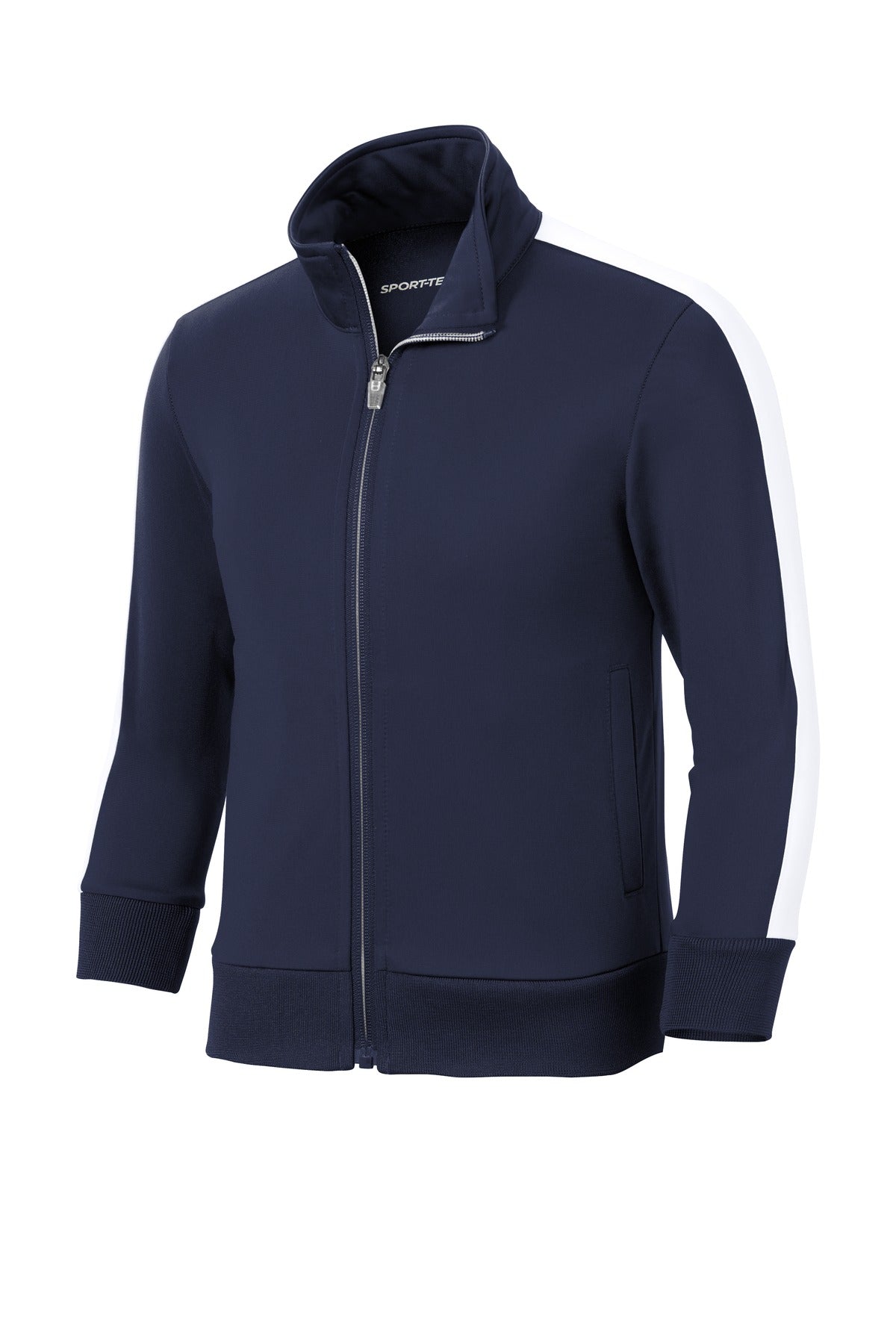 Sport-Tek  Youth Tricot Sleeve Stripe Track Jacket. YST94